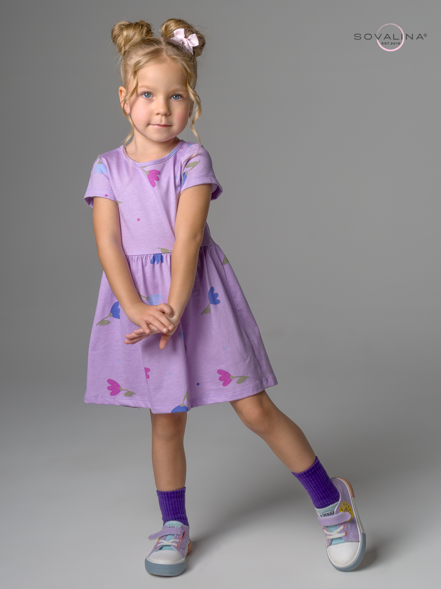 Платье Лето сиреневый колокольчик