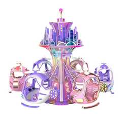 Электрическая Аттракцион карусель «Вертолётная прогулка», 5,5×5,5×3 м