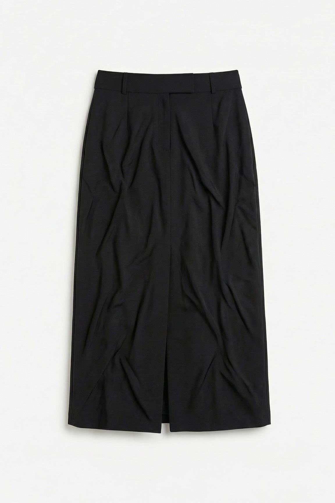 Юбка макси со шлицей спереди, черный