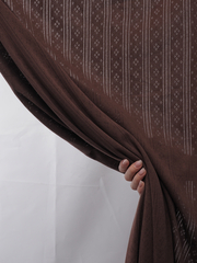 Рибана ажурная цвет шоколад, хлопок с эластаном