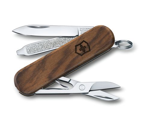 Нож-брелок Victorinox Classic Wood, 58 мм, 5 функций, коричневый (0.6221.63)