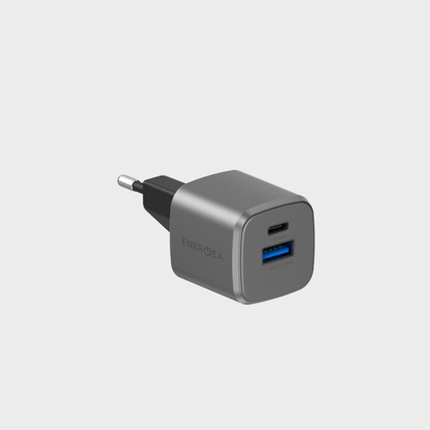 Сетевое зарядное устройство Energea AmpCharge 20W, Темно-серый | Gunmetal