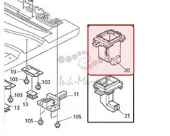 Шарнир (петля) Ricoh Holder hinge left B2621667