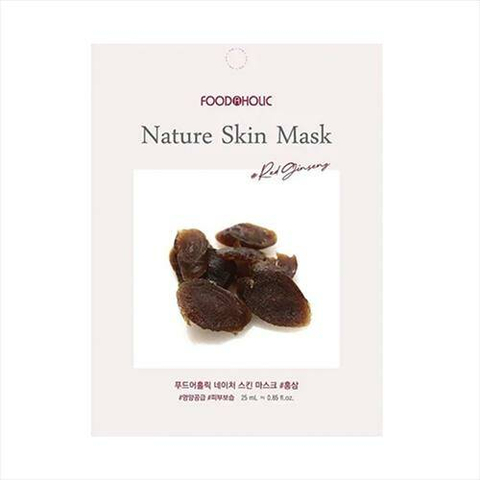 Foodaholic Маска тканевая Foodaholic Red Ginseng Nature Skin Mask