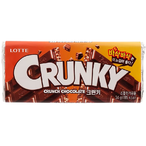 Шоколад хрустящий Crunky Lotte, 34 гр