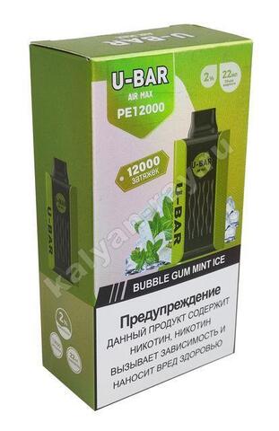 U-Bar Air Max - Бабл Гам Мята Лед 12000 затяжек