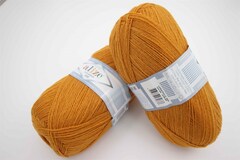 ALIZE "LANAGOLD 800", 49% шерсть, 51% акрил, 100 гр, 800 м, 645 горчичный