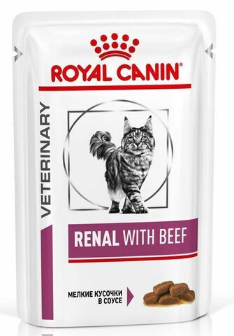 Royal Canin Renal влажный корм для кошек с говядиной  (кусочки в соусе) 85 г