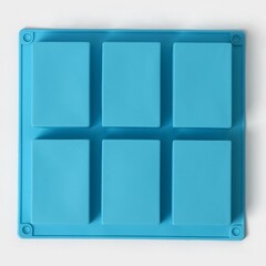 Форма для выпечки «Фигуры.Прямоугольник», силикон, 22×20,5×2,5 см, 6 ячеек (5,5×8 см)