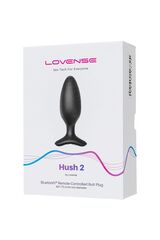Черная анальная втулка LOVENSE Hush 2 (M) - 13,5 см. - 