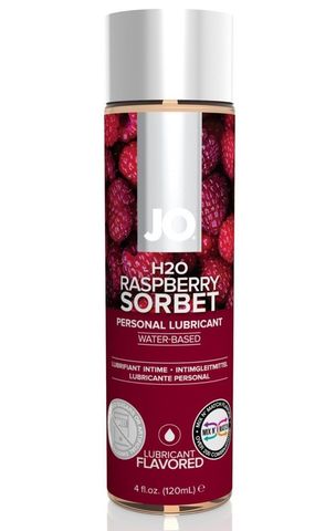 Лубрикант на водной основе с ароматом малины JO Flavored Raspberry Sorbet - 120 мл. - System JO JO H2O Flavors JO40117