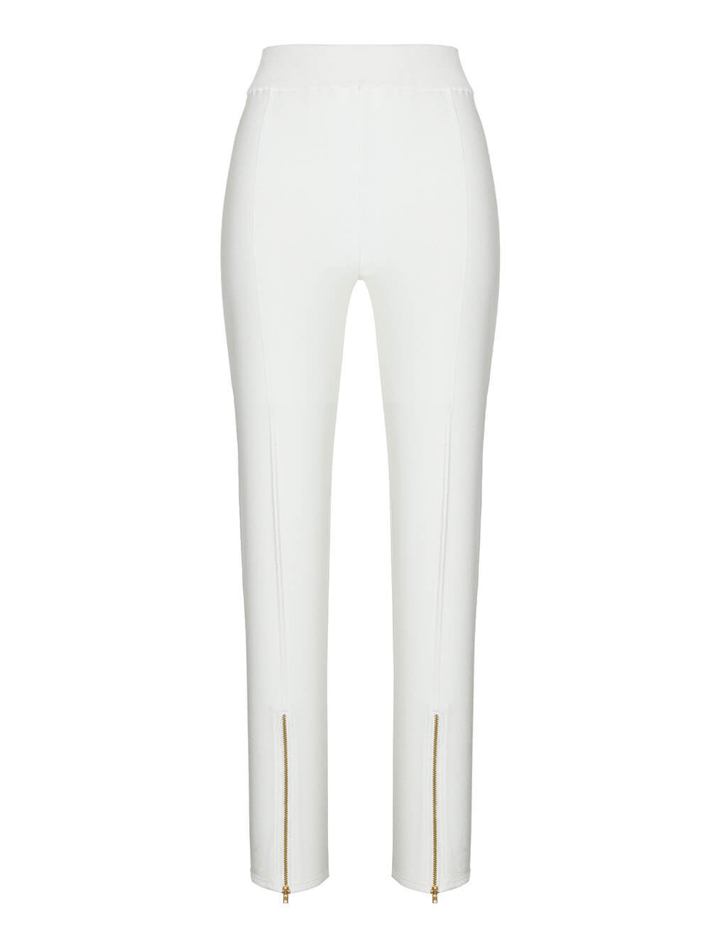 Женские брюки молочного цвета из 100% шелка - фото 1