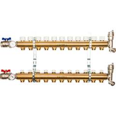 STOUT  Распределительный коллектор из латуни без расходомеров 11 вых.