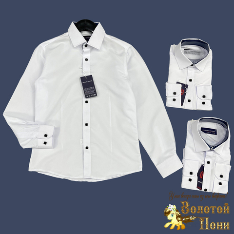 Рубашка на кнопках мальчику (7-14) 230512-ШК537