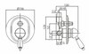 Cezares VENEZIA-VDIM-03/24-Bi VENEZIA-VDIM-03/24-Bi Встраиваемый однорычажный смеситель для душа с переключателем, исполнение золото