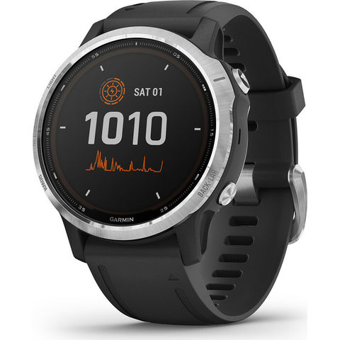 Garmin Fenix 6s Solar - Silver with Black Band