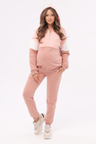 Утепленный спортивный костюм для беременных и кормящих 13420 пудра-персик-тофу