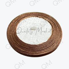 Лента атласная 6 мм 25 ярд (ярко-коричневая) №030