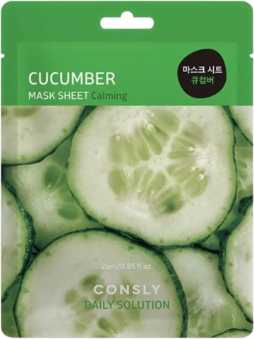 Consly Маска тканевая для лица с экстрактом огурца, Cucumber