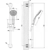 Gessi 47304#149 Gessi Emporio Emporio shower Штанга в комплекте с душевой лейкой легкой очистки, шланг 1,50 м, цвет: Finox Brushed Nickel