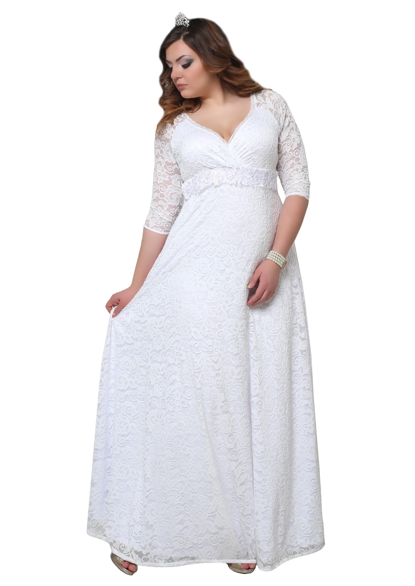 Белое платье 54 размер