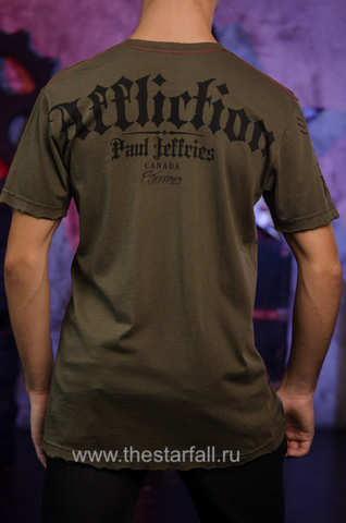 Affliction | Футболка мужская Paul Jeffries Tee Signature Serie A558 спина