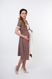 Комплект для беременных и кормящих с халатом и сорочкой 04582 капучино