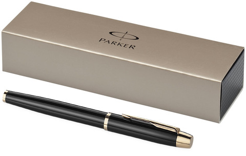 Перьевая ручка Parker IM Metal, F221, цвет: Black GT, перо: M123