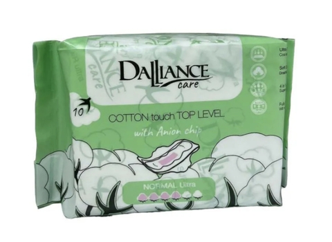 LILO Прокладки гигиенические DALLIANCE Care COTTON touch NORMAL Ultra, 10шт. (Китай)