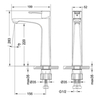 Lemark LM0509C Смеситель для раковины, высокий, монолитный, высота излива 22 см, длина 16 см, латунь/хром