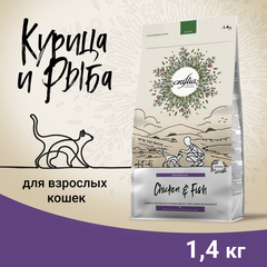 CRAFTIA HARMONA сухой корм для взрослых кошек из курицы и рыбы 1,4 кг