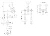 Cezares LORD-VDP-03/24-M LORD-VDP-03/24-M Напольный смеситель для ванны с ручным душем, Золото, ручка ручного душа Золото