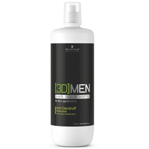 Шампунь против перхоти 3D MEN Anti-Dandruff Shampoo, Schwarzkopf, 1000 мл