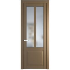 Межкомнатная дверь эмаль Profil Doors 1.8.2PD перламутр золото остеклённая