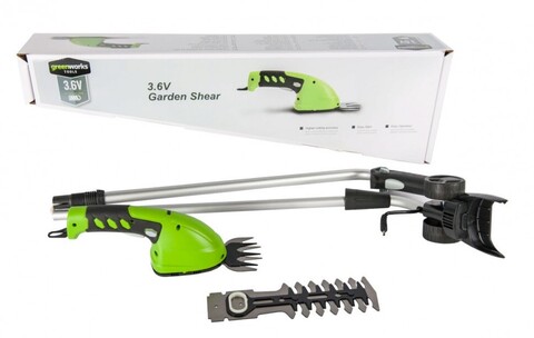 Садовые ножницы кусторез Greenworks G7,2GS, 7.2v, встроенный АКБ 2 А·ч и ЗУ (аккумуляторные, штанга)