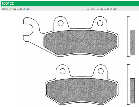 FD0122TS Тормозные колодки дисковые мото ROAD TOURING SINTERED (FDB497ST)  NEWFREN