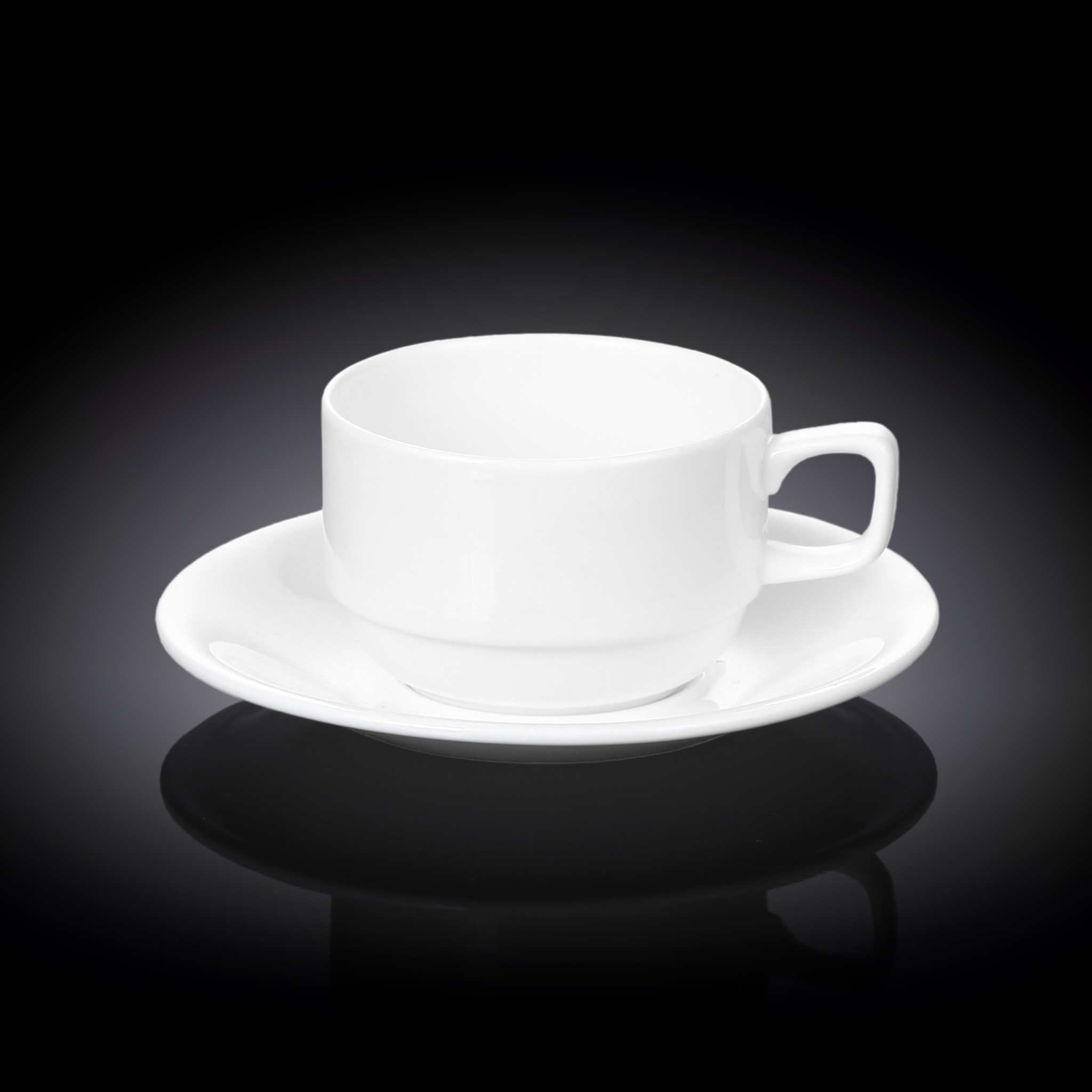 Чашка чайная + блюдце 220 мл Wilmax (WL-993008/AB)