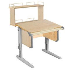 Растущая парта Дэми СУТ 24 с задней двухъярусной полкой СУТ.14.250 (750×880 мм)