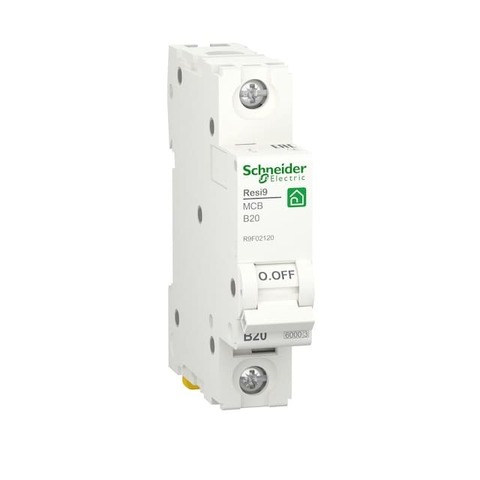 Автоматический выключатель 1P - 20 A тип B 1 модуль 230 В~. Schneider Electric Resi9. R9F02120