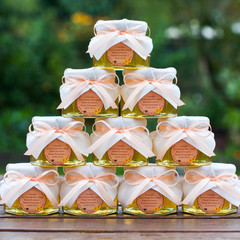 Бонбоньерка с медом на свадьбу, 140 грамм