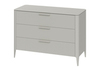 Комод Type 3 ящика ширина 120 см (серо-бежевый)