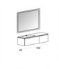 Cezares 55076 AVRIL Подвесной шкафчик с двумя выдвижными ящиками 55076 Rovere tabacco 100х45х32