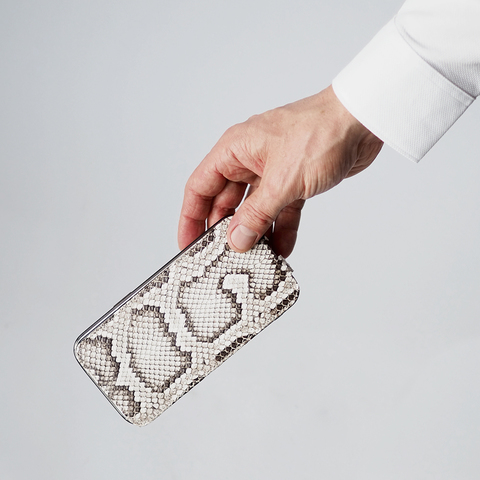 Чехол для iPhone 13 из натуральной кожи питона, цвета Natur