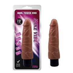 Коричневый вибратор Mike Vibe - 21,5 см. - 