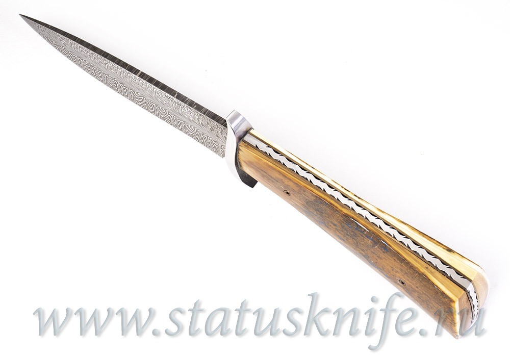 Нож Kevin Casey Feather Damascus Fixed Blade