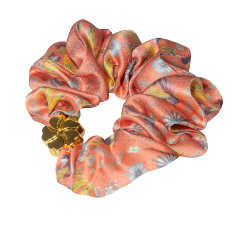 Комплект шелковых резинок для волос Mollen Оммаж розово-коралловый