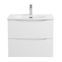 BelBagno MARINO-CER-N-600-2C-SO-BL-P MARINO-CER-N База под раковину подвесная с двумя выкатными ящиками, Bianco Lucido, 596x455x500, MARINO-CER-N-600-2C-SO-BL-P фото