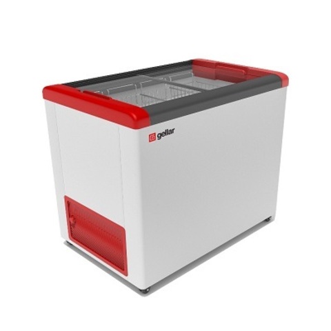 Морозильный ларь FROSTOR GELLAR  FG 350 С (310л,3 корзины, колеса, R134a),  прямое стекло