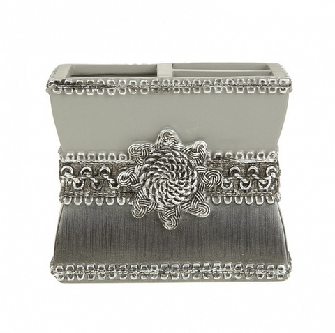 Стакан для зубных щёток Avanti Braided Medallion Silver
