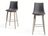 Стул полубарный с обивкой Scab Design Natural Zebra Pop, натуральный бук, серый